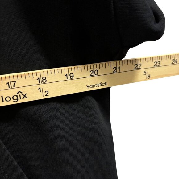 Zara Womens Black Pleated Back Hoodie Sweatshirt With Kangaroo Pocket Size M - Picture 5 of 9